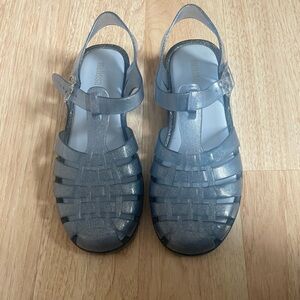 Sparkly Blue Jelly Shoes